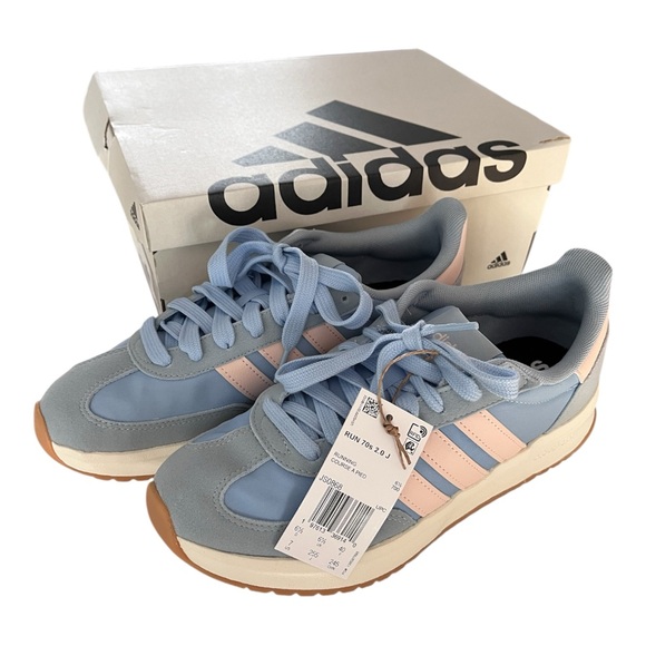 adidas Shoes - Adidas Run 70s 2.0 Light Blue and Pale Peach Sneakers size 7